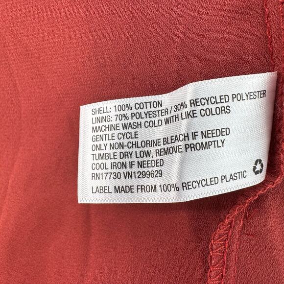 Knox Rose Eyelet Tank Dress W/Rust SZ XXL V-neck Flutter Sleeve Keyhole Neck Red - Picture 8 of 9